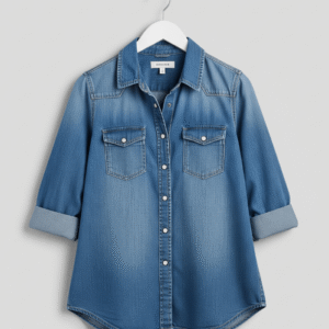 Camisa demin manga larga