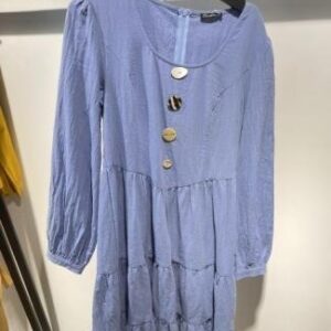 Vestido camisero azul botones