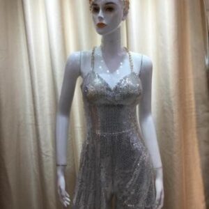 Enterizo gris satinado