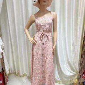 Vestido rosa romántico
