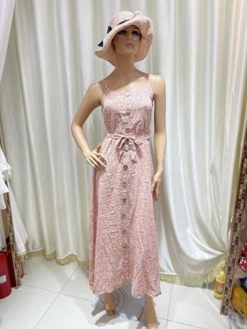 Vestido rosa romántico