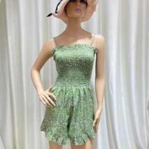 Vestido corto verde tirantes