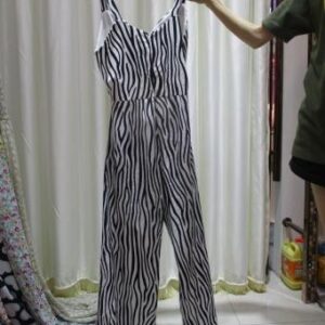 Enterizo largo estampado rayas cebra