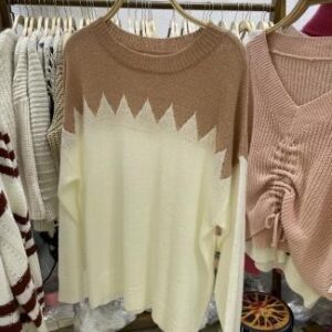 Sweater multicolor con diseño en picos