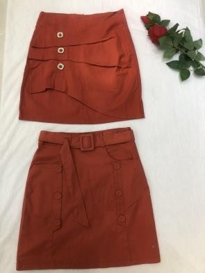 Faldas cortas con botones frontales