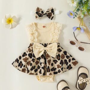 Vestido animal print con lazo