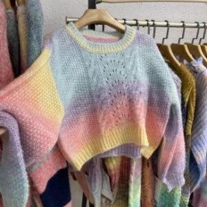 Sweater degradado pastel arcoíris