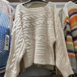Sweater con textura calada en ondas