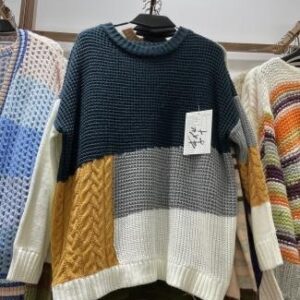 Sweater estilo patchwork moderno